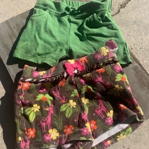 Two pairs Sz 3T Gymboree and Crazy8 cotton knit shorts